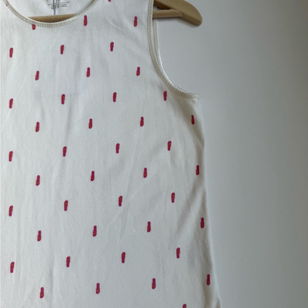 Christopher & Banks White and Pink Tank Top